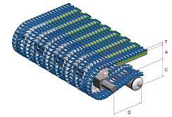 Модульная лента HS-1500B-N (Аналог Intralox Series 1500 Flush Grid)
