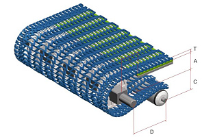Модульная лента HS-1500B-N (Аналог Intralox Series 1500 Flush Grid)