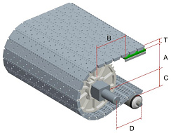 Модульная лента HS-700AB-N (Аналог Intralox Series 900 Perforated Flat Top)