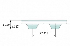 Ремень плоскозубчатый