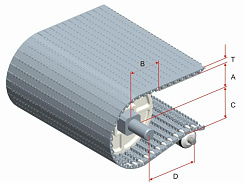 Модульная лента HS-1100A-N (Аналог Intralox Series 1100 Flat Top)
