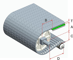 Модульная лента HS-1100AB-N (Аналог Intralox Series 1100 Perforated Flat Top)