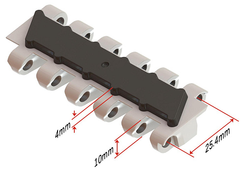 Модульная лента HS-2500EL (Аналог Habasit M2520 Grip Top)