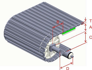 Модульная лента HS-703B-N (Аналог Intralox Series 900 Open Grid)