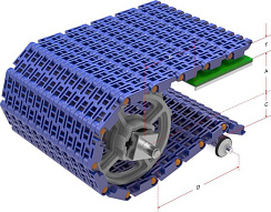 Модульная лента HS-900B-HD (Аналог Habasit M5032 Flush Grid Heavy Duty)