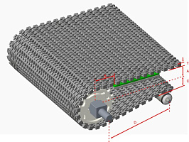 Модульная лента HS-2400B (Аналог Intralox Series 2400 Radius Fiush Grid (1.7)