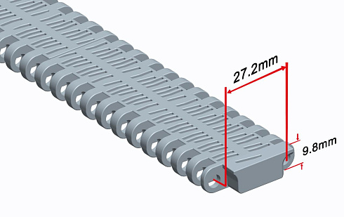 Модульная лента HS-702B-N (Аналог Intralox Series 900 Mesh Top)