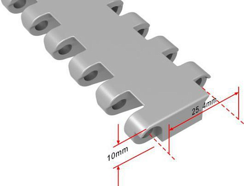 Модульная лента HS-2500A (Аналог Habasit M2520 Flat Top)