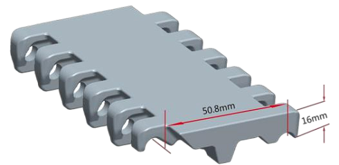 Модульная лента HS-100A-HD-N (Аналог Intralox Series 800 Open Hinge Flat Top)