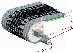 Модульная лента HS-1100B-N-EL (Аналог Intralox Series 1100 Flush Grid Friction Top)