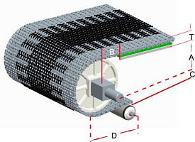 Модульная лента HS-1100B-N-EL (Аналог Intralox Series 1100 Flush Grid Friction Top)