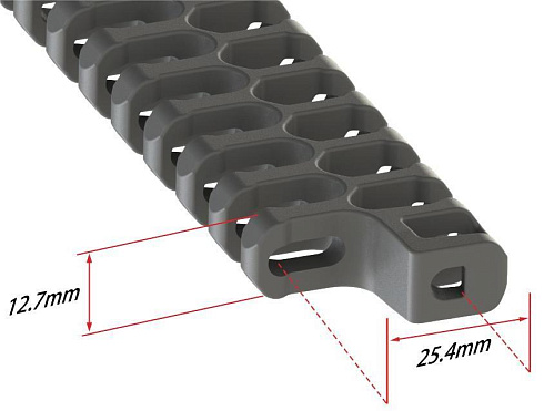 Модульная лента HS-2400B-2.2 (Аналог Intralox Series 2400 Radius Fiush Grid (2.2)