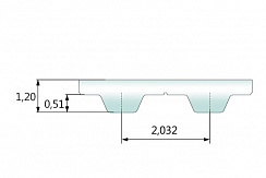 Ремень плоскозубчатый