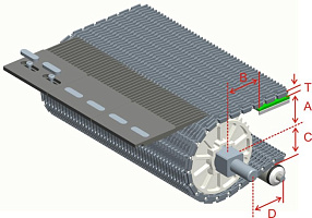 Модульная лента HS-700D-N (Аналог Intralox Series 900 Raised Rib)