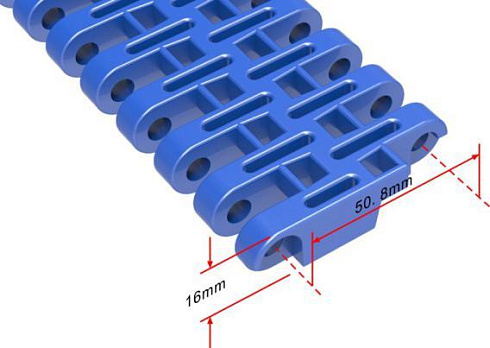 Модульная лента HS-900B-HD (Аналог Habasit M5032 Flush Grid Heavy Duty)