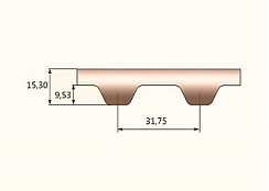 Ремень плоскозубчатый