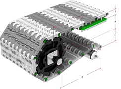 Модульная лента HS-100B-HD-N (Аналог Intralox Series 800 Perforated Flat Top)