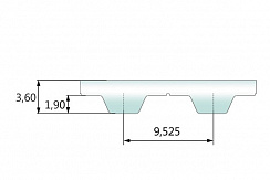 Ремень плоскозубчатый