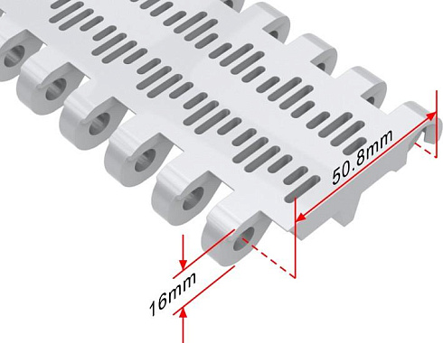 Модульная лента HS-100B-HD-N (Аналог Intralox Series 800 Perforated Flat Top)