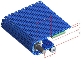 Модульные ленты HS-500B-N (Аналог Habasit M2540)