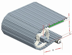 Модульная лента HS-103B-HD-N (Аналог Intralox Series 800 Flush Grid)