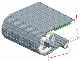 Модульная лента HS-103B-HD-N (Аналог Intralox Series 800 Flush Grid)